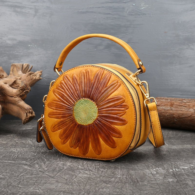 Genuine Leather women Vintage style Cowhide Shoulder Bag Crossbody Bag