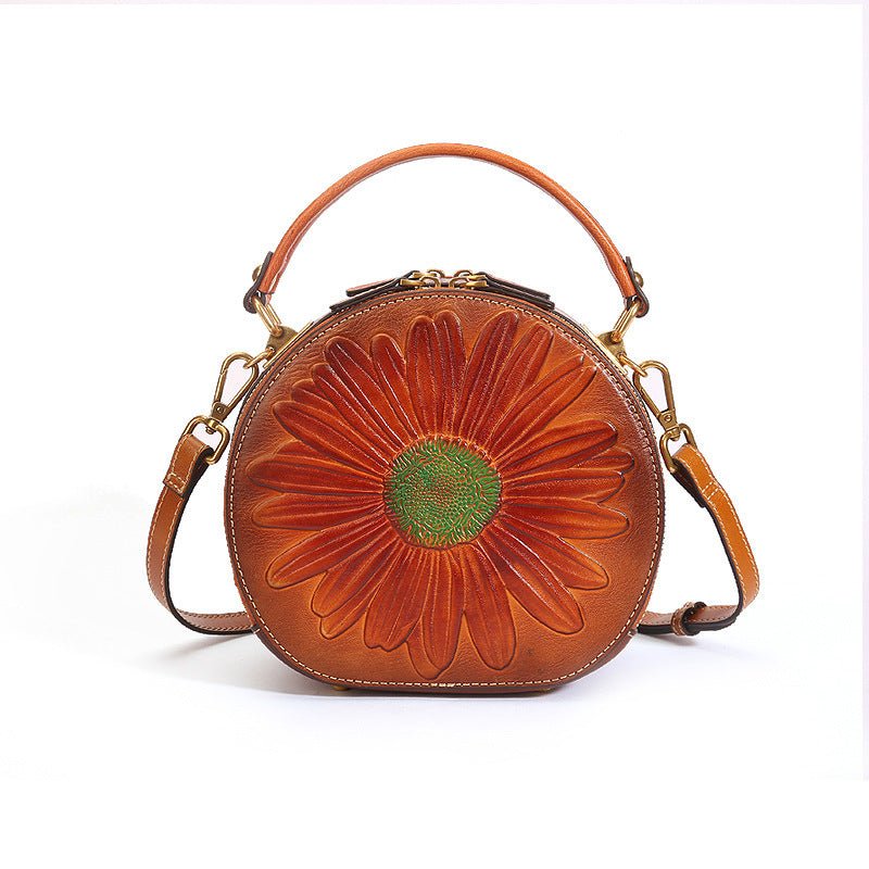 Genuine Leather women Vintage style Cowhide Shoulder Bag Crossbody Bag