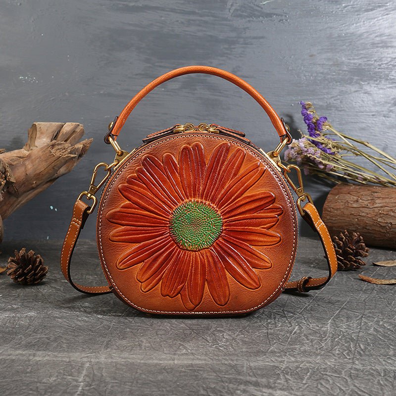Genuine Leather women Vintage style Cowhide Shoulder Bag Crossbody Bag