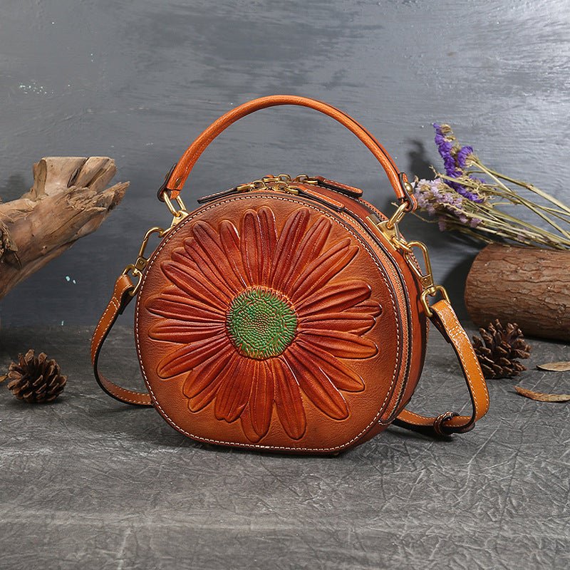 Genuine Leather women Vintage style Cowhide Shoulder Bag Crossbody Bag