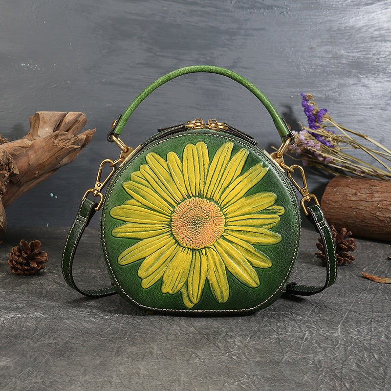 Genuine Leather women Vintage style Cowhide Shoulder Bag Crossbody Bag